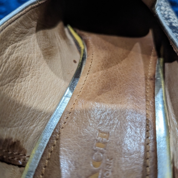COACH Utopia Snakeskin Leather Loafers Size 8.5 Well Loved (Used) - Picture 12 of 14